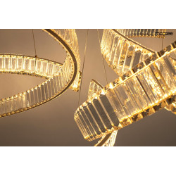 Lampa wisząca glamour LIBERTY LINE 8 złota 320 cm