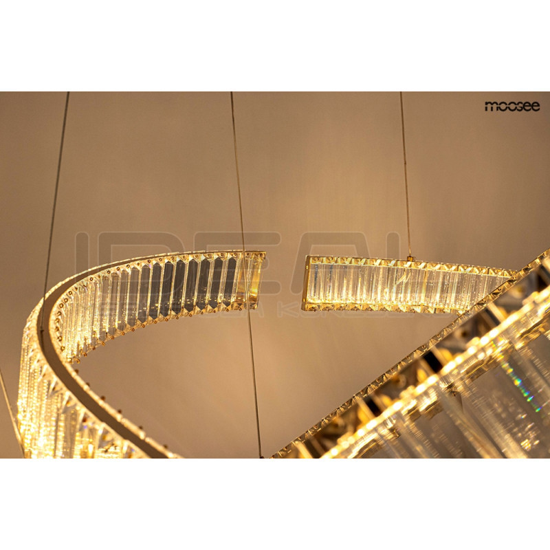 Lampa wisząca glamour LIBERTY LINE 8 złota 320 cm