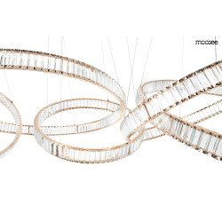 Lampa wisząca glamour LIBERTY LINE 8 złota 320 cm