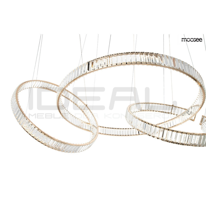 Lampa wisząca glamour LIBERTY LINE 8 złota 320 cm