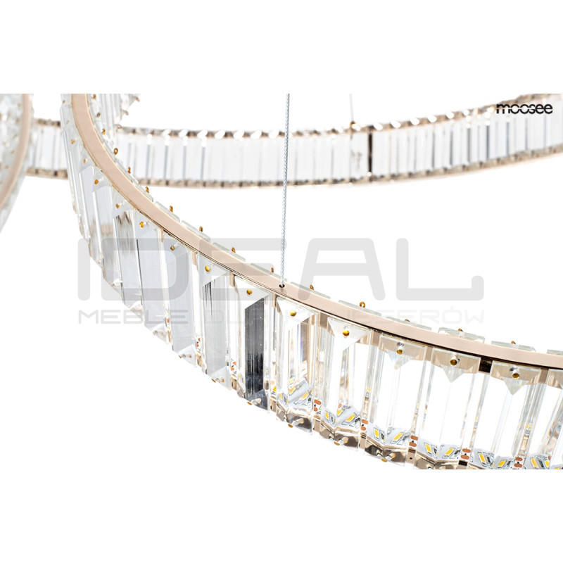 Lampa wisząca glamour LIBERTY LINE 8 złota 320 cm