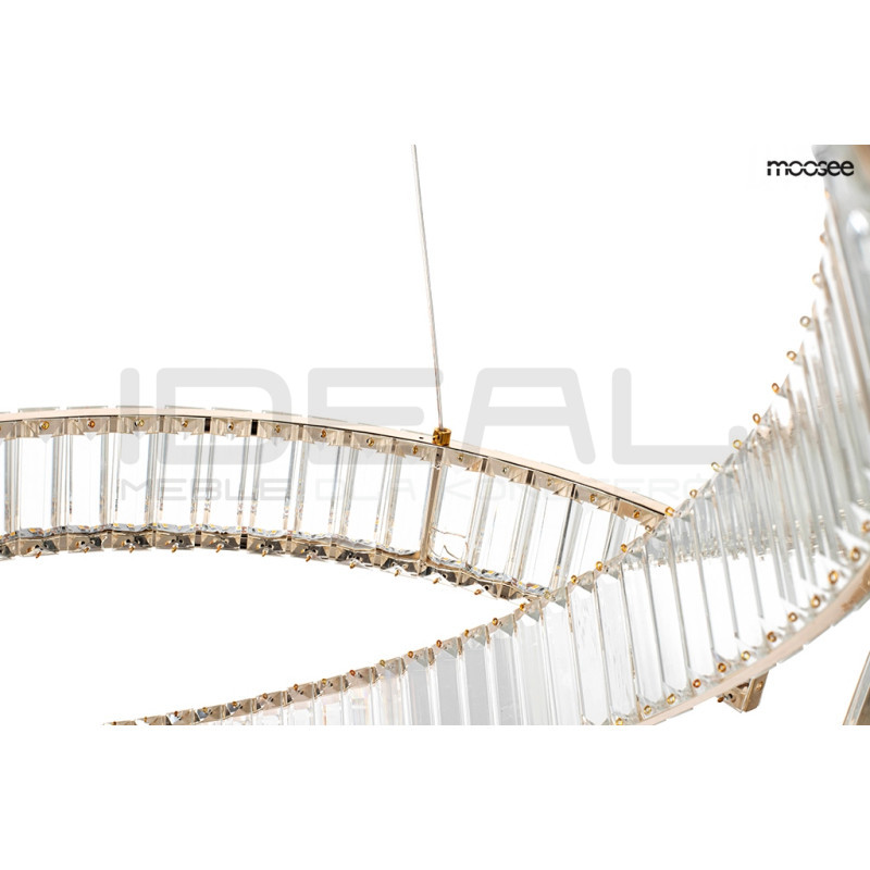 Lampa wisząca glamour LIBERTY LINE 8 złota 320 cm