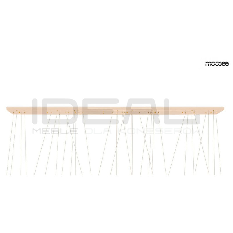 Lampa wisząca glamour LIBERTY LINE 8 złota 320 cm