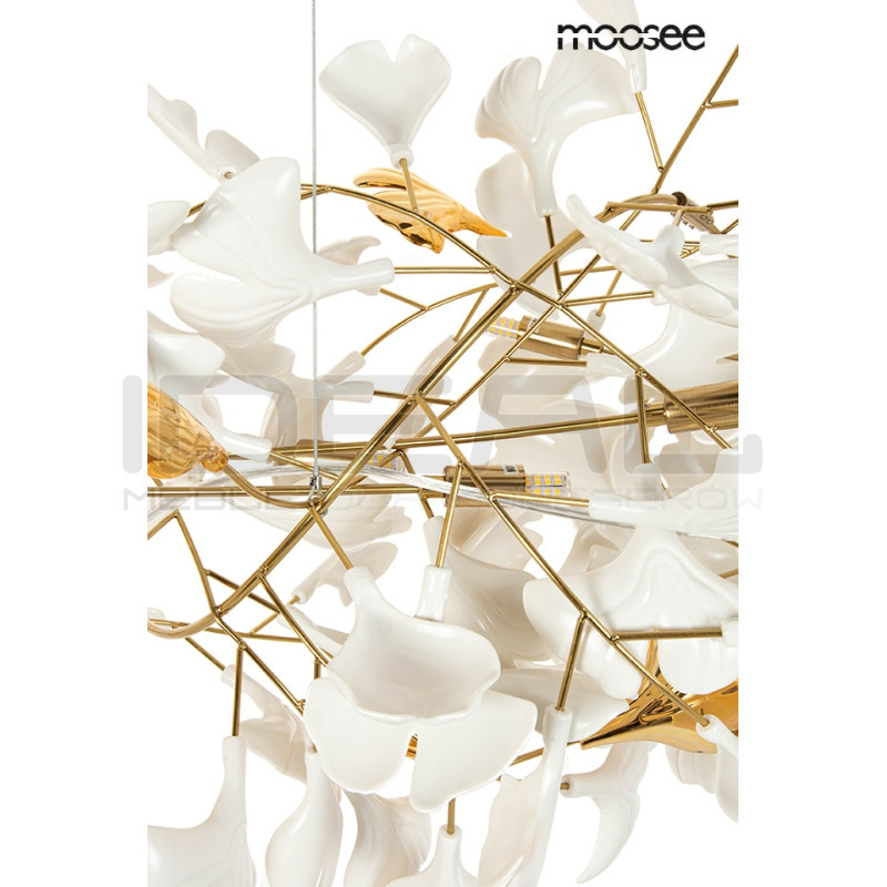 Lampa wisząca pozioma glamour FLORA 250 PP złota