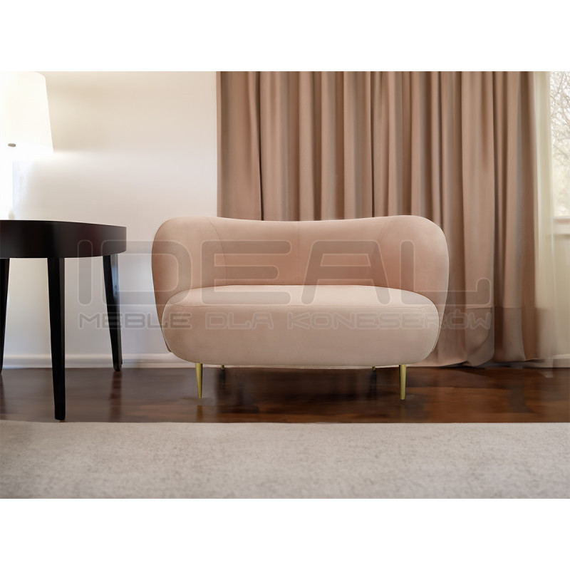 Sofa glamour nowoczesna na nóżkach Aldo 2 os.