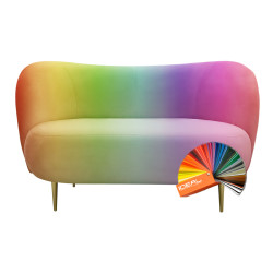 Sofa glamour nowoczesna na nóżkach Aldo 2 os.