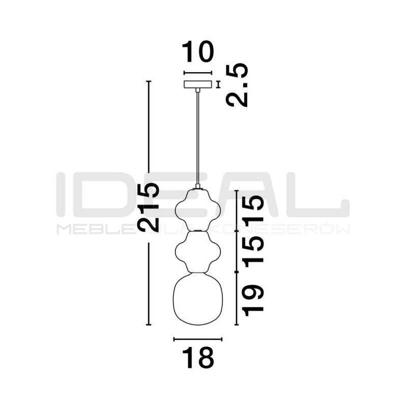 Lampa wisząca Double Plusy Multicolor