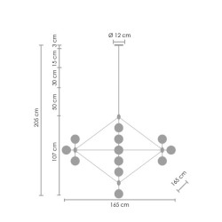Lampa ASTRIFERO 21 czarna klosz bursztynowy