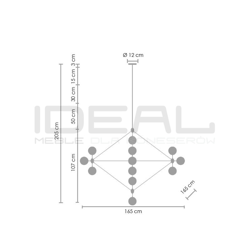 Lampa ASTRIFERO 21 czarna klosz bursztynowy
