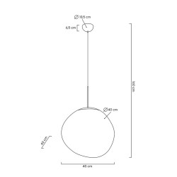 Lampa wisząca Fusion 40 – unikalny design i świetlna głębia