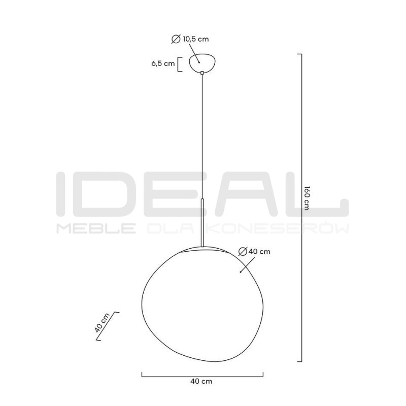 Lampa wisząca Fusion 40 – unikalny design i świetlna głębia
