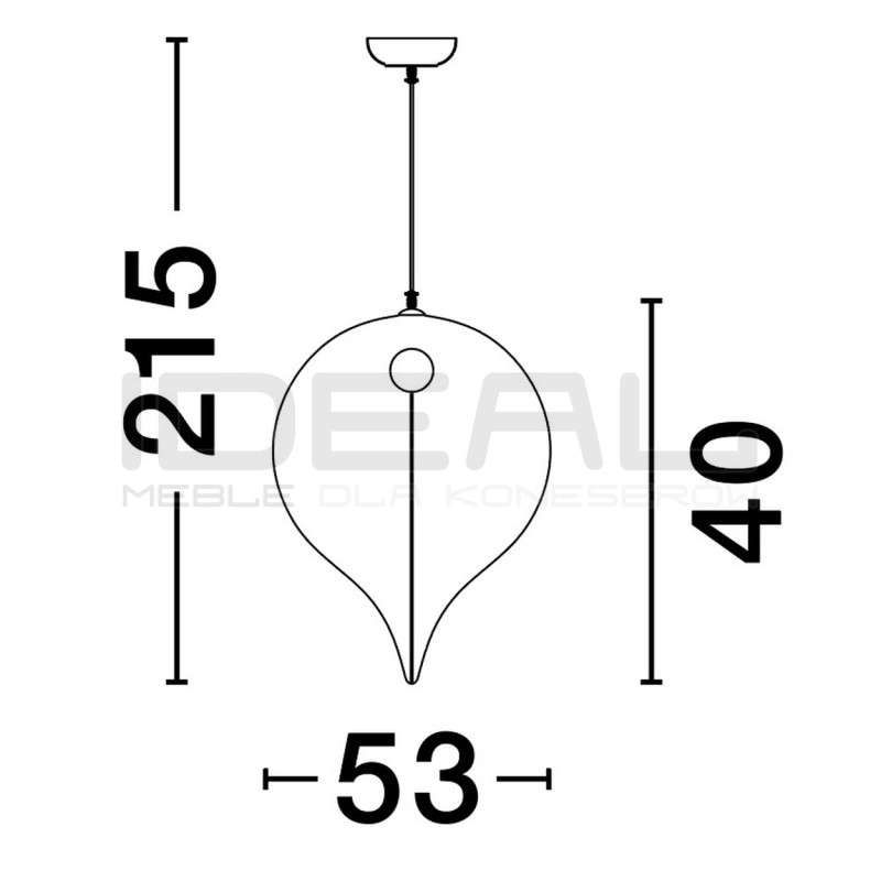 Lampa wisząca Over S1 z jedwabiu