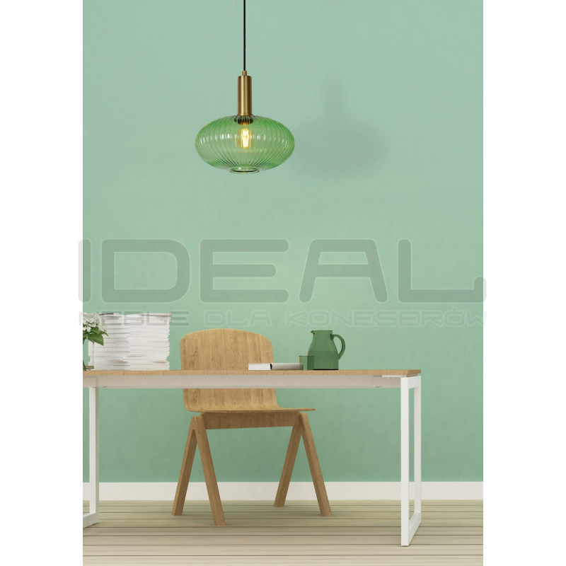 Szklana lampa wisząca Mohito SPHERE zielona