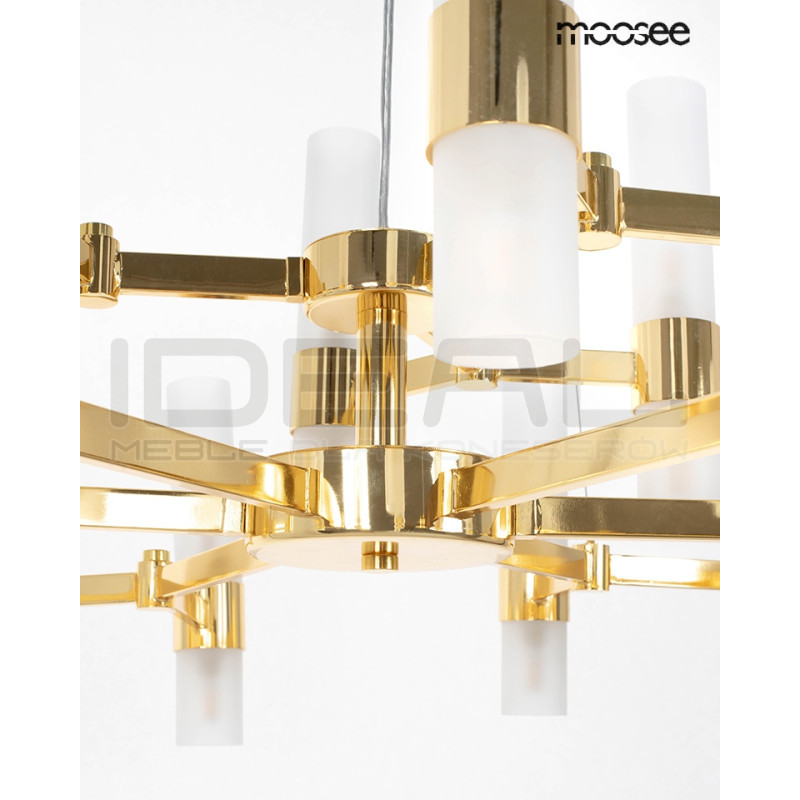 Lampa wisząca TUBS 18 złota