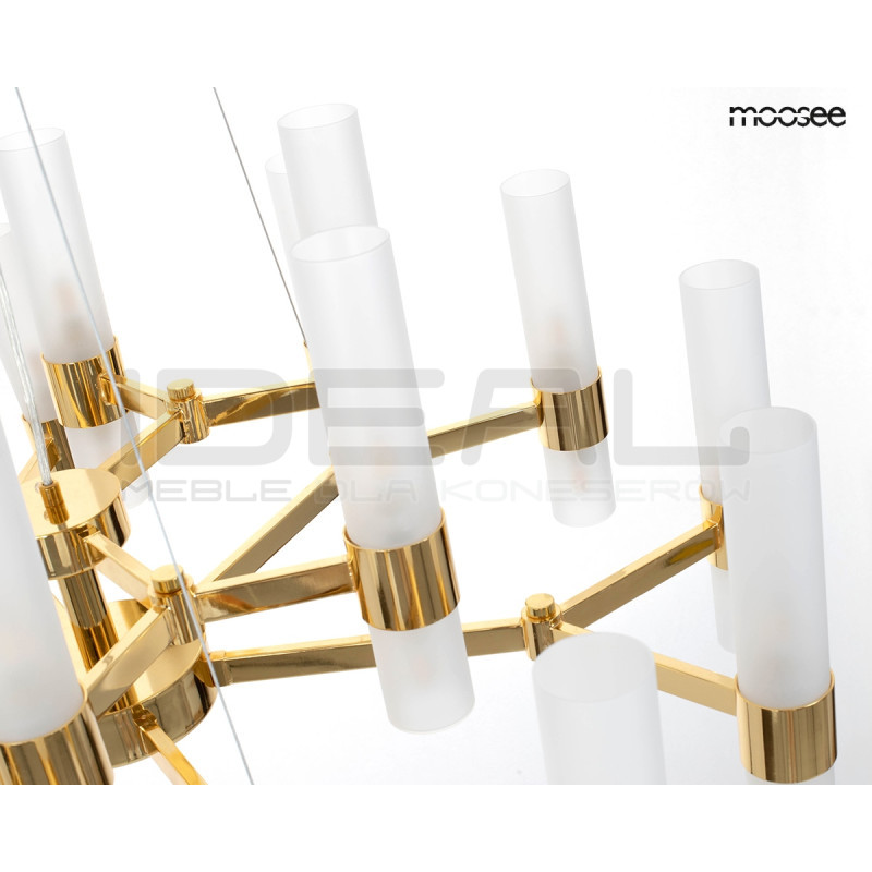 Lampa wisząca TUBS 18 złota