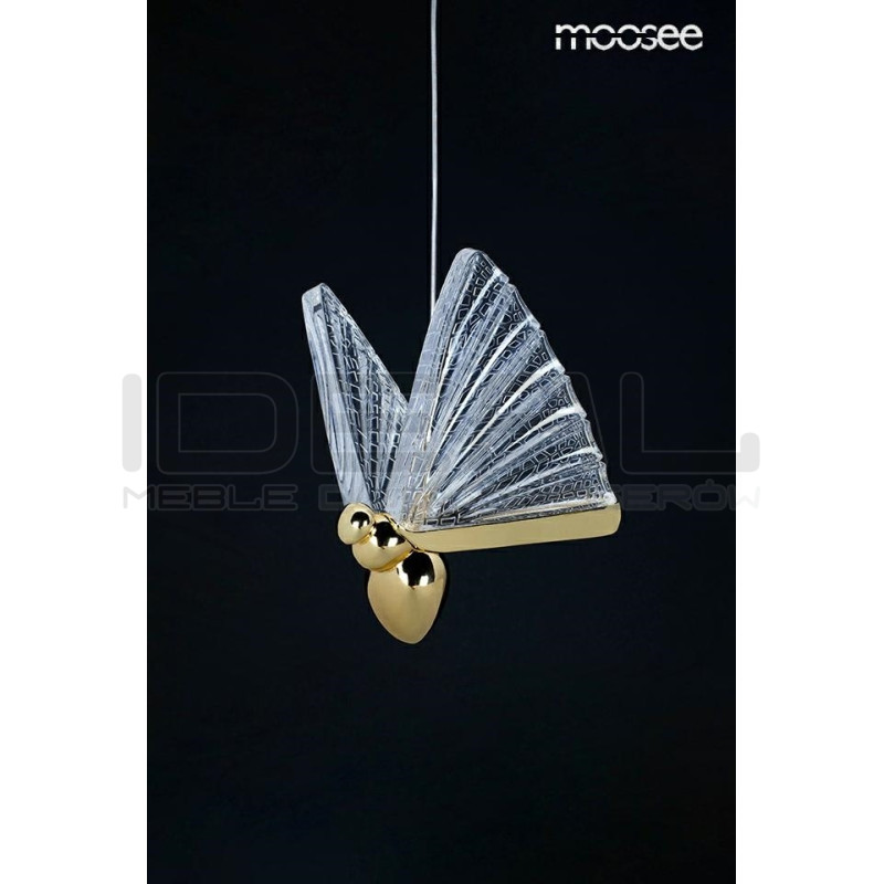 Lampa wisząca glamour BUTTERFLY S motyl złota