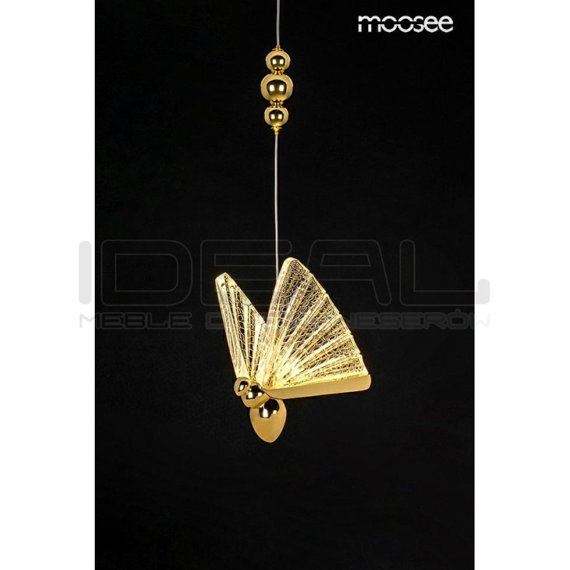 Lampa wisząca glamour BUTTERFLY S motyl złota