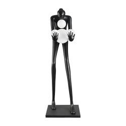 Lampa podłogowa WOMAN-2 BLACK 190 czarna