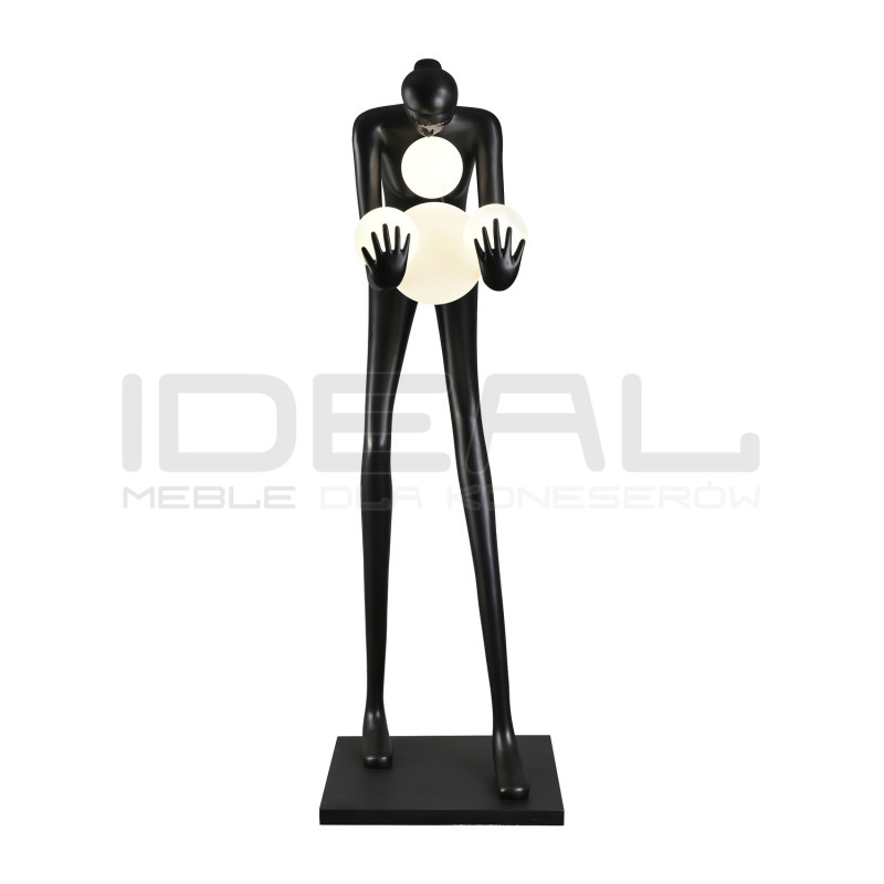 Lampa podłogowa WOMAN-2 BLACK 190 czarna