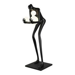 Lampa podłogowa WOMAN-2 BLACK 190 czarna