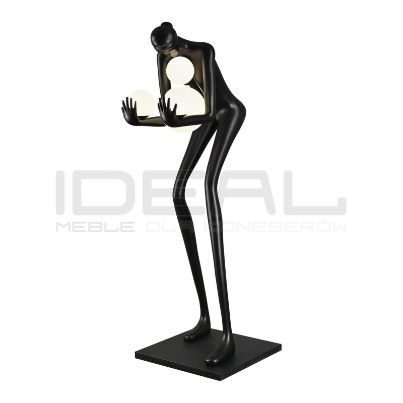 Lampa podłogowa WOMAN-2 BLACK 190 czarna