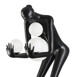 Lampa podłogowa WOMAN-2 BLACK 190 czarna