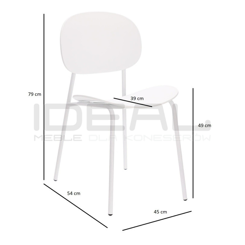 Krzesło Studio białe nowoczesne