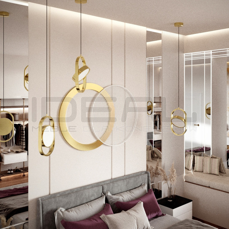 Lampa wisząca geometryczna SPINNER 19 złota