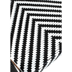 Krzesło ogrodowe CAFE AZURE z podłokietnikami biało czarne