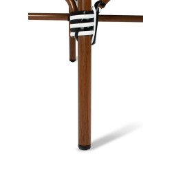 Krzesło ogrodowe CAFE AZURE z podłokietnikami biało czarne