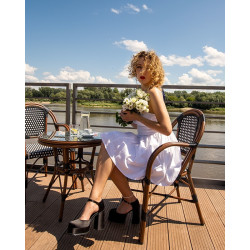 Krzesło Boho Caffe Paris z podłokietnikami