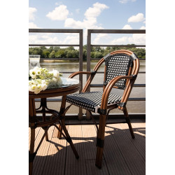 Krzesło Boho Caffe Paris z podłokietnikami