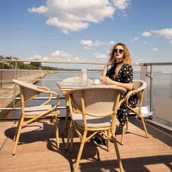 Krzesło Boho Bistro Paris rattanowe