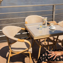 Stół Boho Bistro Paris rattan