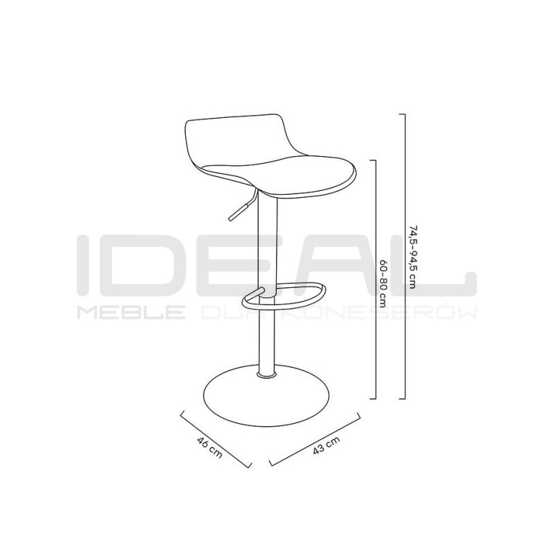 Hoker regulowany Snap Bar One Tap z poduszką