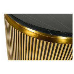 Stolik kawowy IRONVILLE 90 czarny marmur