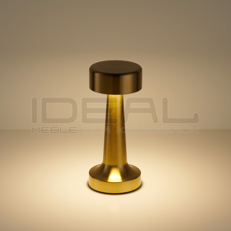 Lampa stołowa TAVOLO A LED dotykowa złota 21 cm