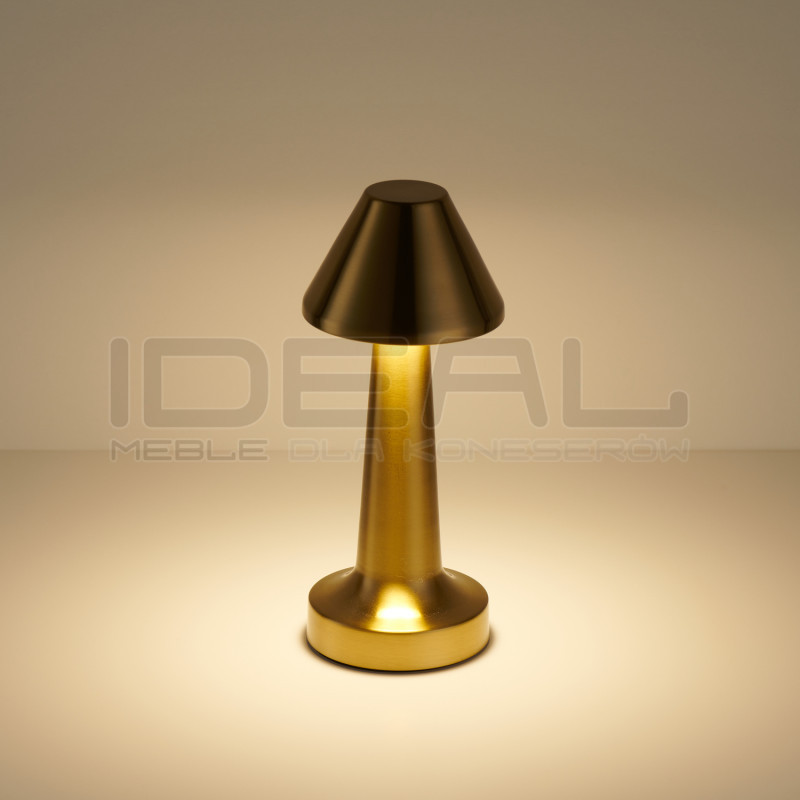 Lampa stołowa TAVOLO B LED dotykowa złota 22 cm przenośna