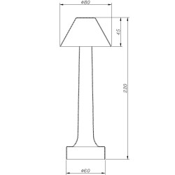 Lampa stołowa TAVOLO B LED dotykowa złota 22 cm przenośna