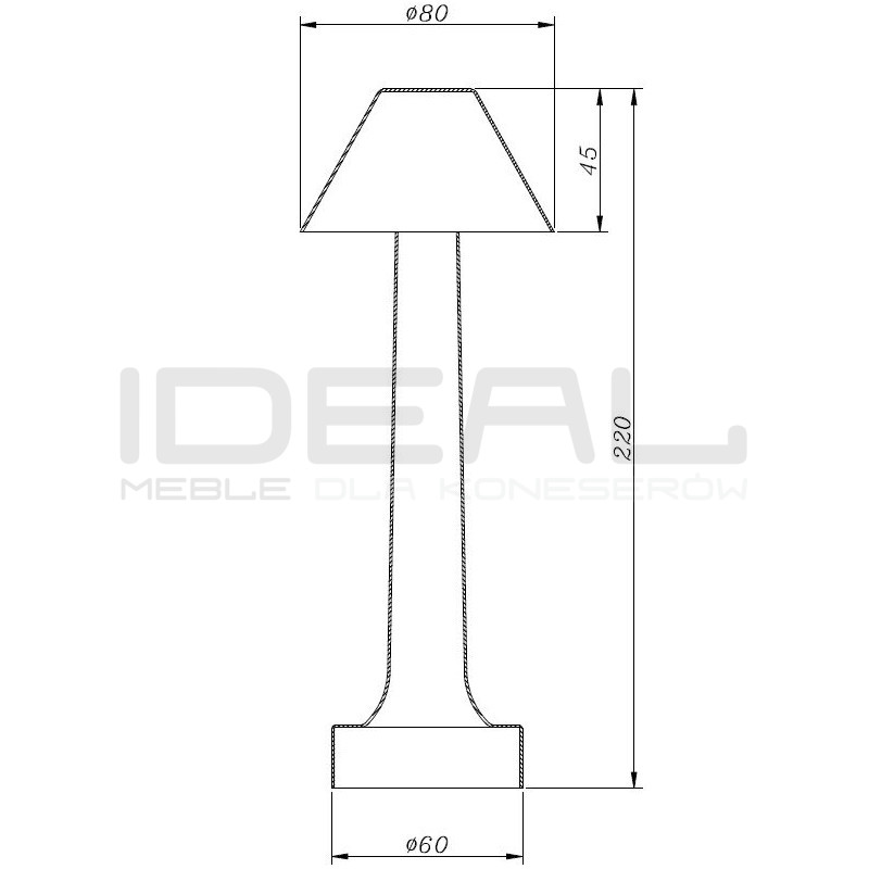 Lampa stołowa TAVOLO B LED dotykowa złota 22 cm przenośna