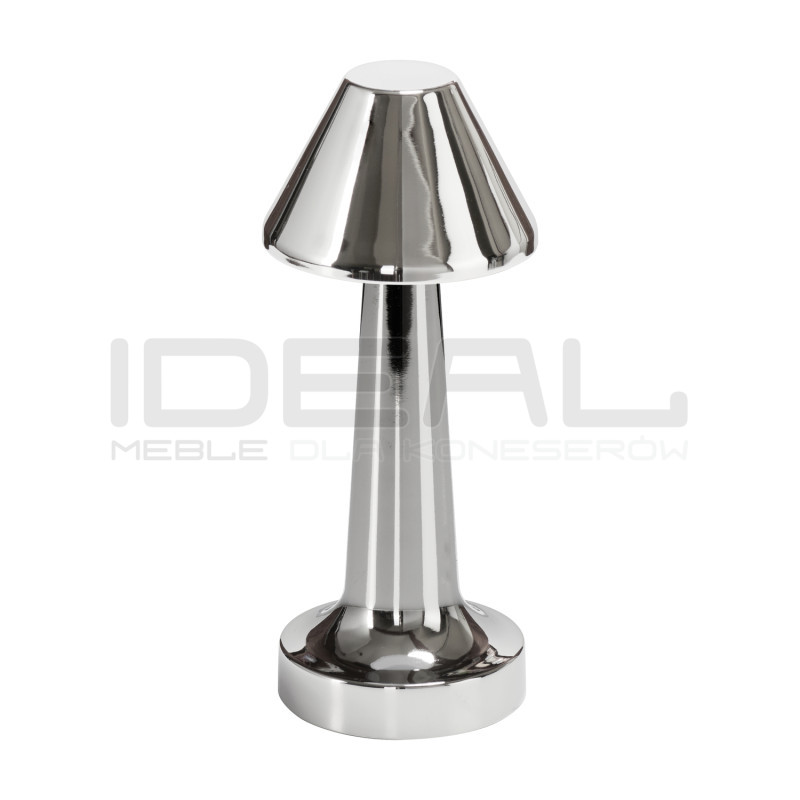 Lampa stołowa TAVOLO B LED dotykowa srebrna 22 cm przenośna