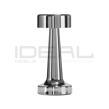 Lampa stołowa TAVOLO A LED dotykowa srebrna 21 cm ładowarka USB-C