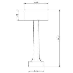 Lampa stołowa TAVOLO A LED dotykowa miedziana 21 cm ładowarka USB-C