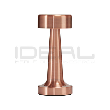 Lampa stołowa TAVOLO A LED dotykowa miedziana 21 cm ładowarka USB-C