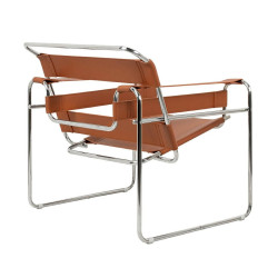 Fotel Ivan Wassily brązowy bauhaus ekoskóra