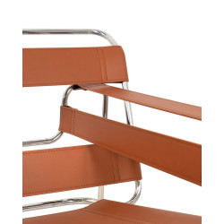 Fotel Ivan Wassily brązowy bauhaus ekoskóra