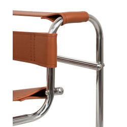 Fotel Ivan Wassily brązowy bauhaus ekoskóra