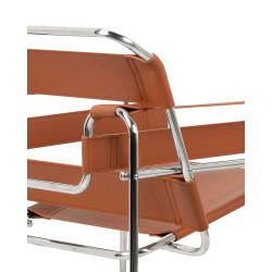 Fotel Ivan Wassily brązowy bauhaus ekoskóra