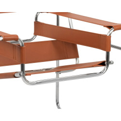 Fotel Ivan Wassily brązowy bauhaus ekoskóra