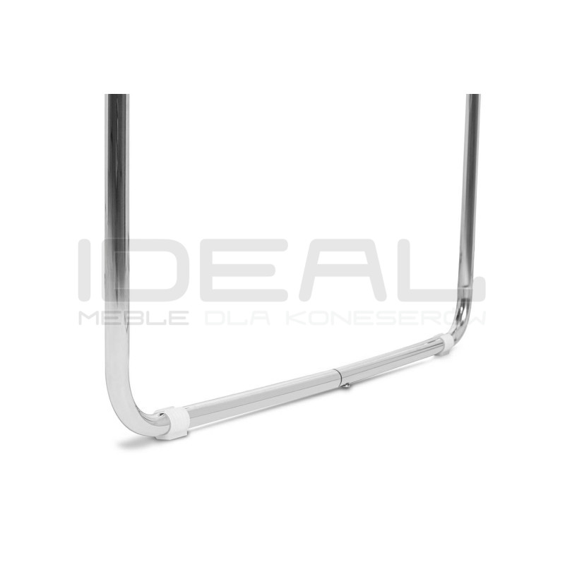 Fotel Ivan Wassily biały bauhaus ekoskóra metalowa podstawa